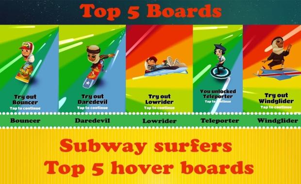 Top 5 Best Hoverboards in Subway Surfers 2024